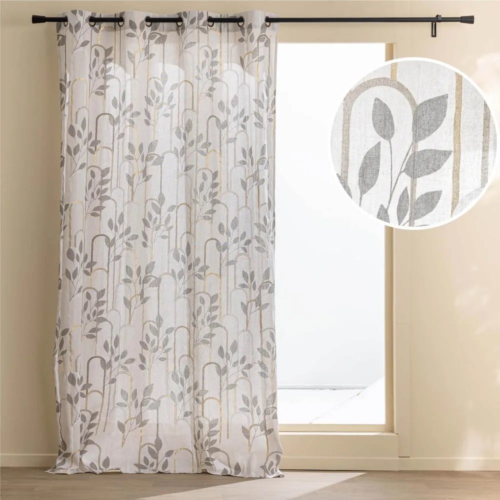 Szürke függöny 140x240 cm Roseris – douceur d'intérieur