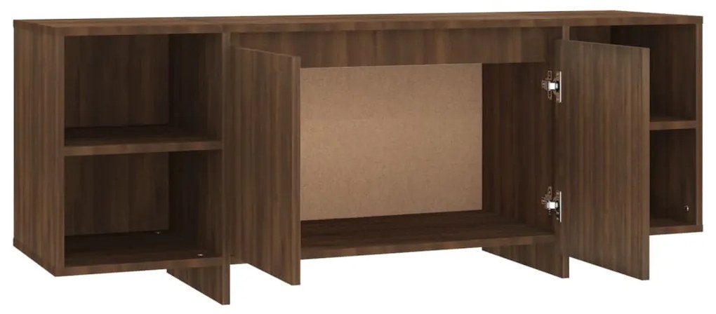 barna tölgy színű szerelt fa TV-szekrény 130 x 35 x 50 cm