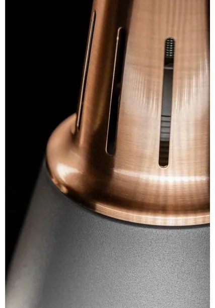 Lámpa Mennyezeti lámpatest GIANNI, 8051, AC220-240V, 50/60Hz, 1*E27, max.40W,IP20, átmérő22cm, egyes, szürke/arany