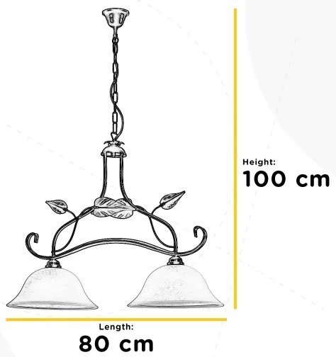 ONLI - Csillár láncon MIRANDA 2xE27/22W/230V