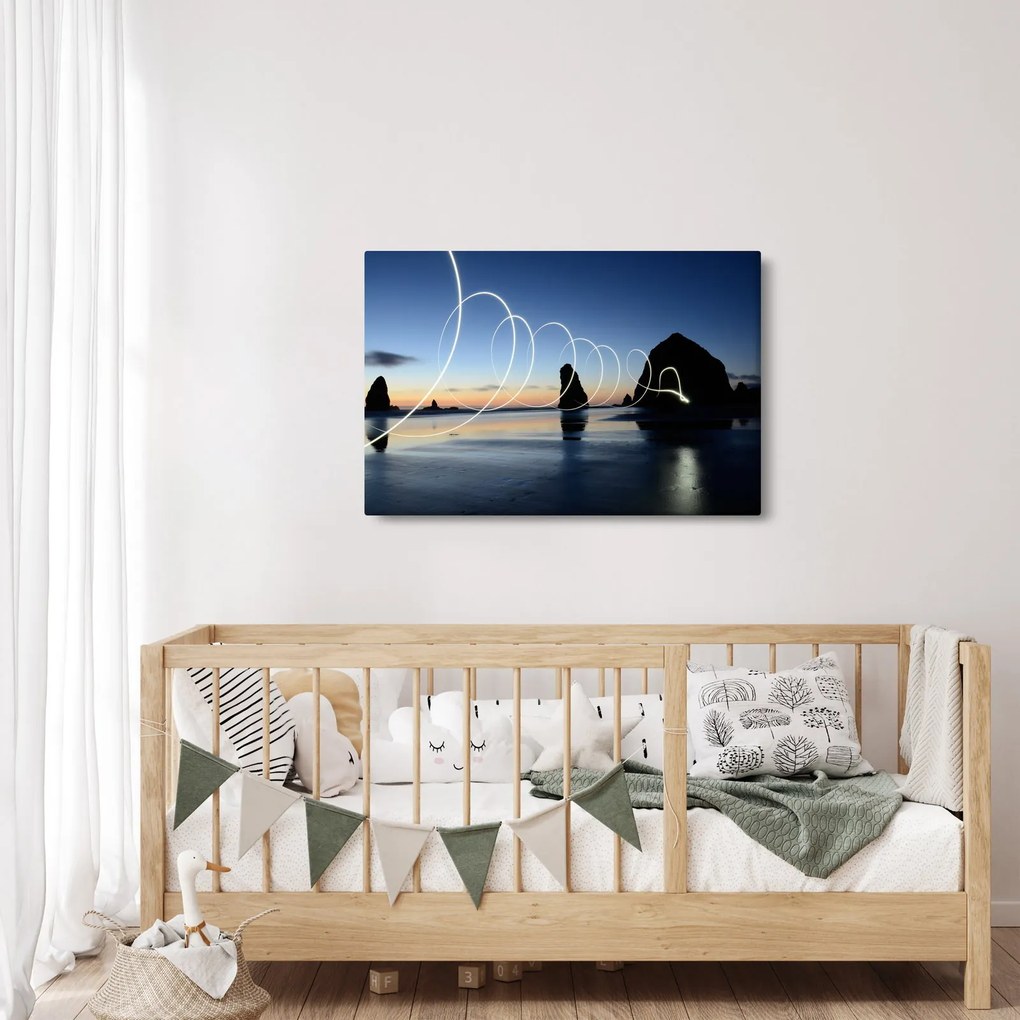 Kép - tengerpart naplementekor (90x60 cm)