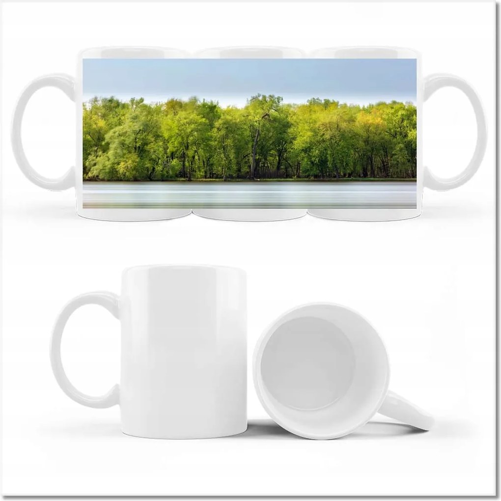 Fényképes bögre Erdő Tó Mennyország