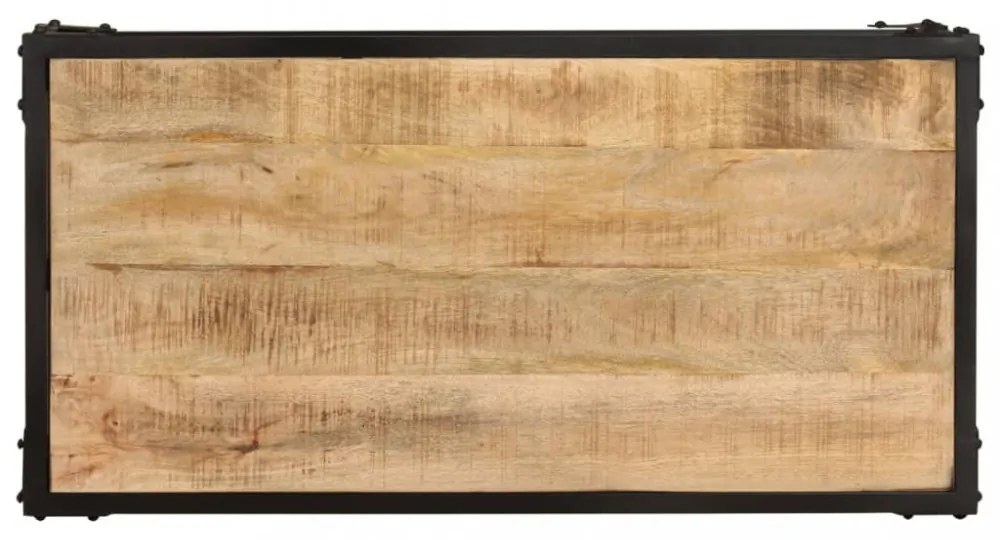 tömör nyers mangófa dohányzóasztal 90 x 45 x 35 cm