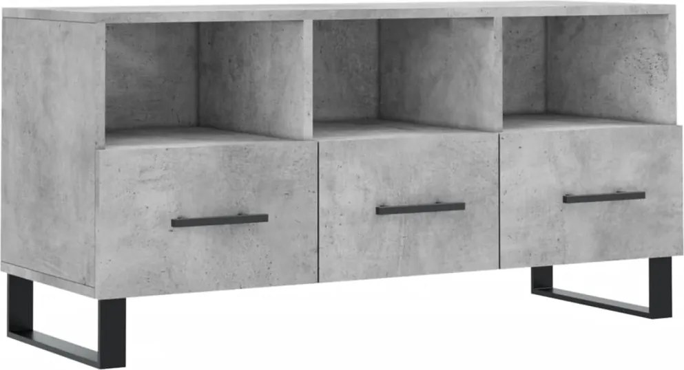 vidaXL betonszürke szerelt fa TV-szekrény 102 x 36 x 50 cm