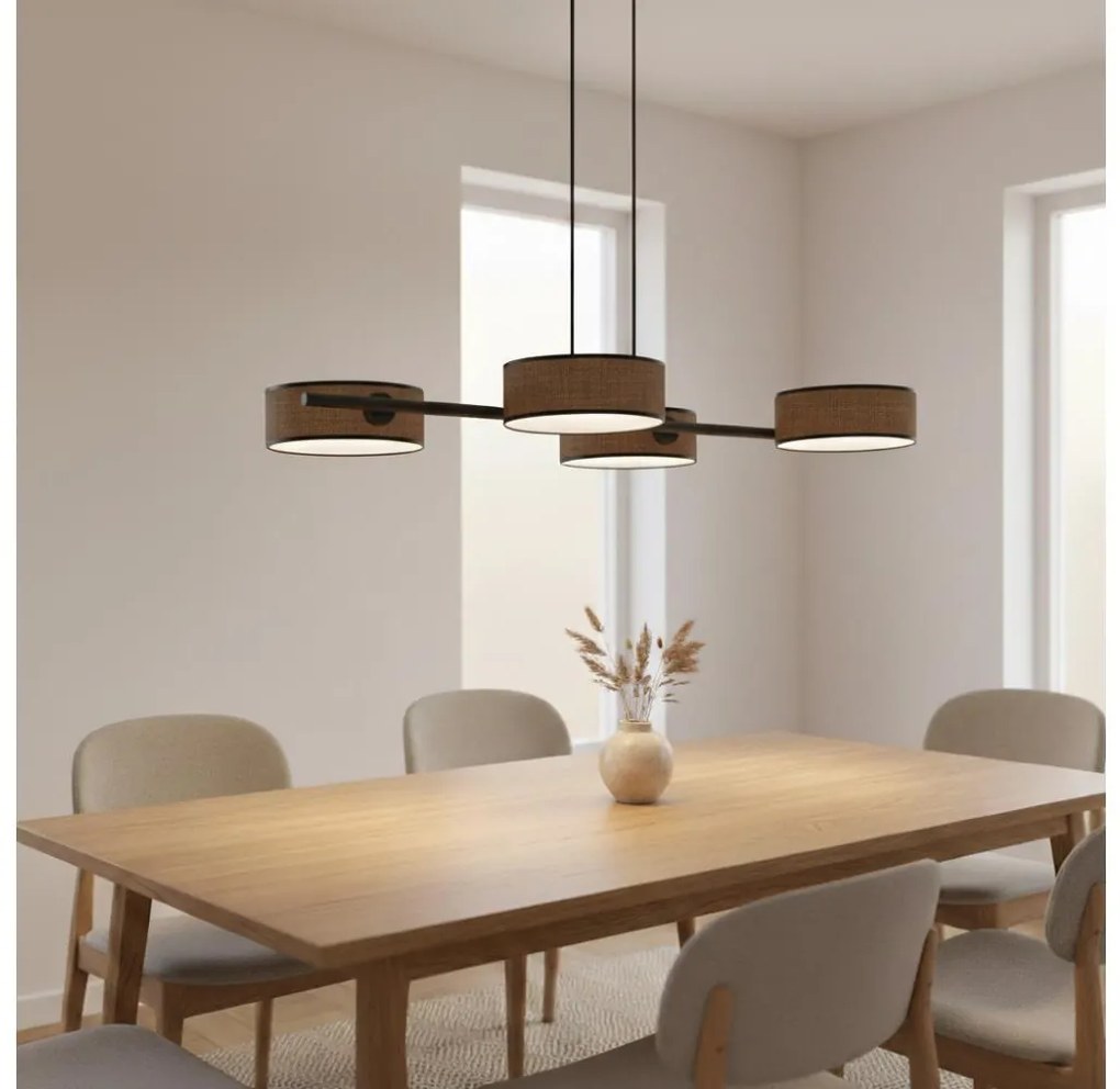 DRUMZ kábeles csillár 4xE14/10W/230V, barna