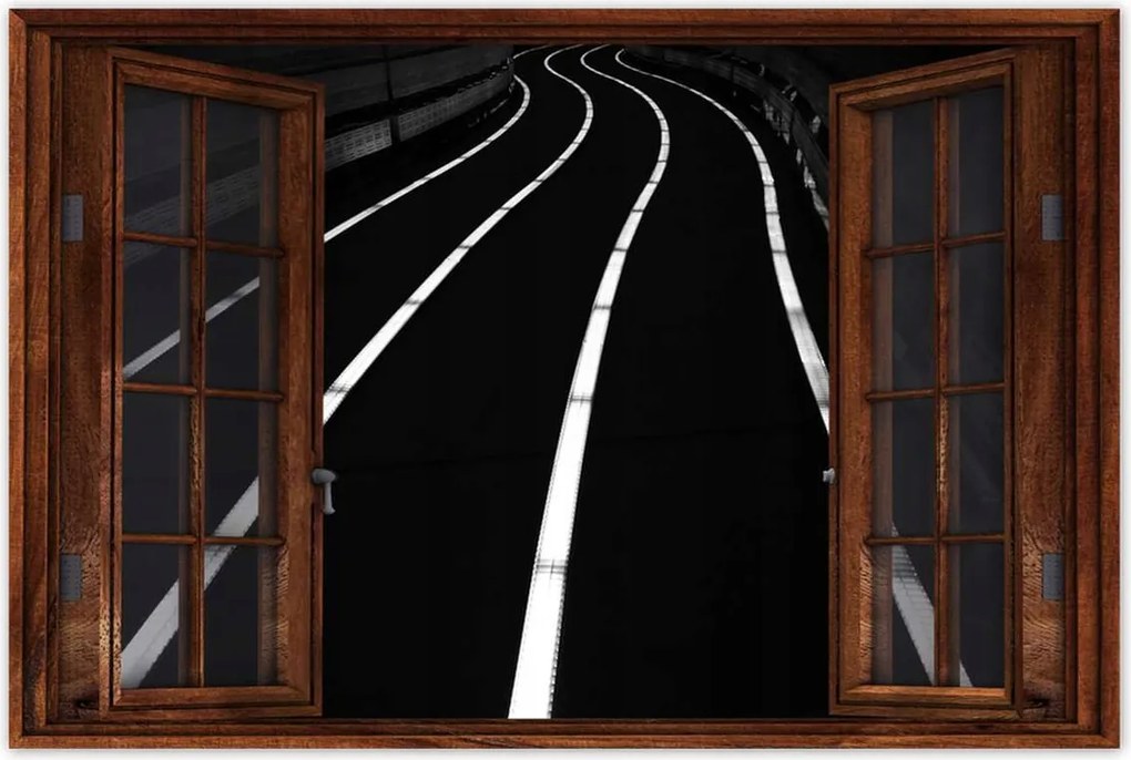 Poszterek 90x60 Csíkos út Éjszaka