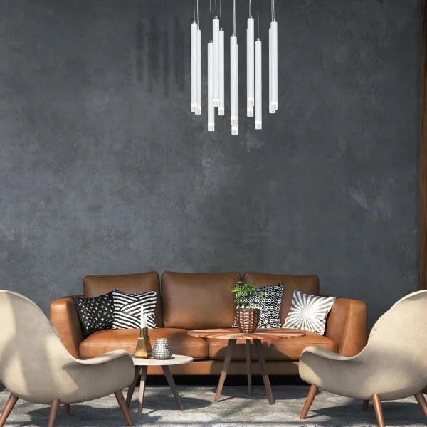 LED Csillár zsinóron ALBA 12xLED/1W/230V fehér