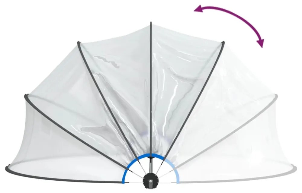 kerek PVC medencekupola 467x234 cm