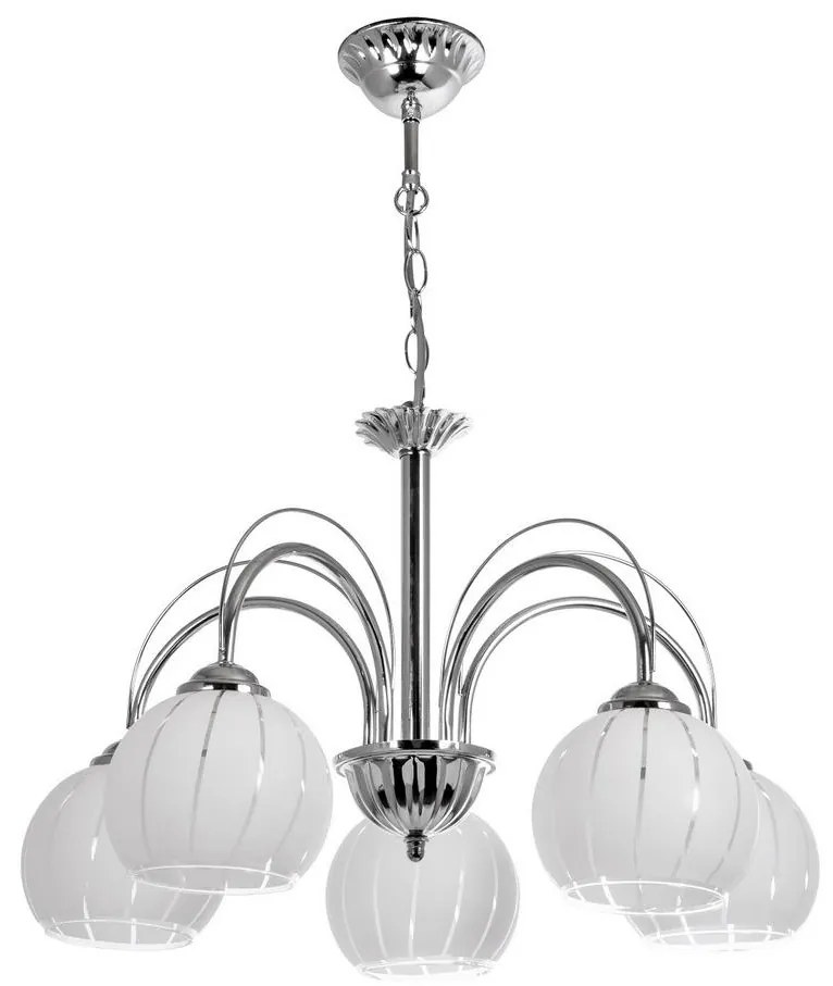 Csillár láncon 5xE27/60W/230V