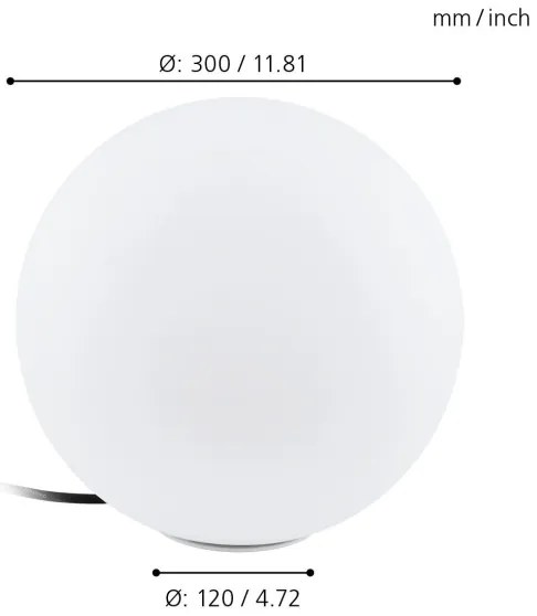Eglo 98105 - LED RGBW kültéri lámpa MONTEROLO-C 1xLED/9W/230V IP65 Ø300