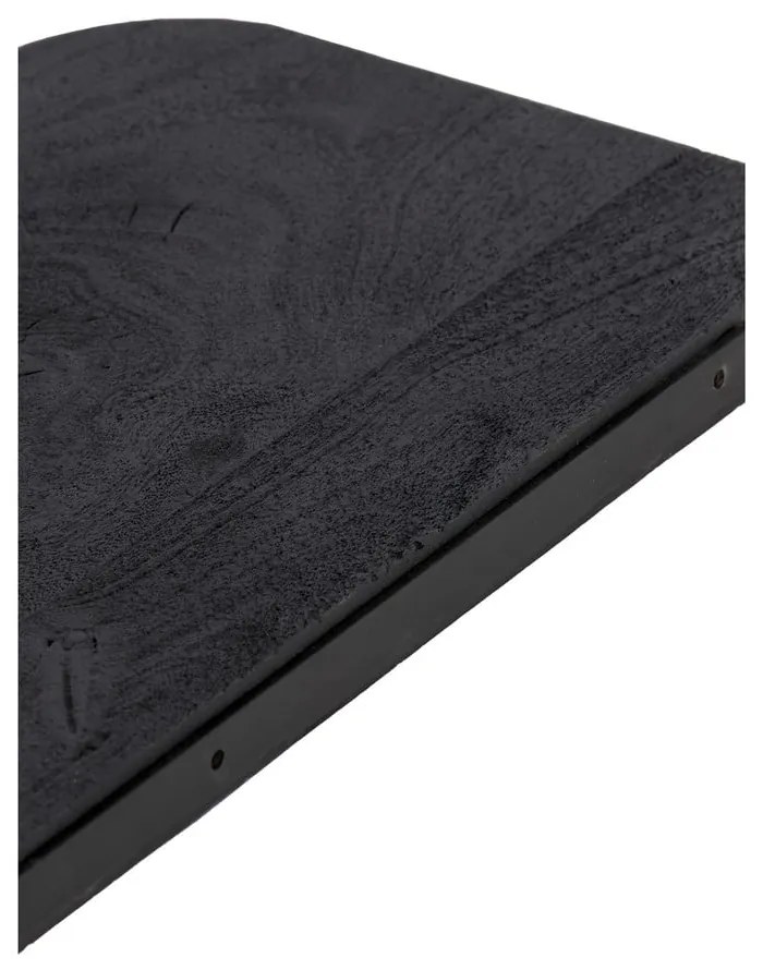 Fekete mangófa fali polc 50 cm Tarontu – Light &amp; Living