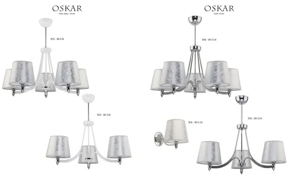 Jupiter 1516 - OS 5 ch - Csillár rúdon OSKAR 5xE27/60W