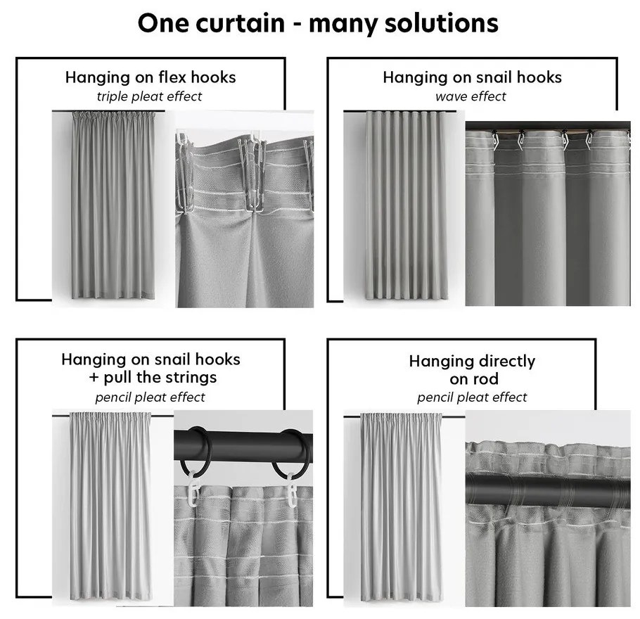 Szürke bársony dimout (részleges sötétítő) függöny 530x270 cm Velto – Filumi