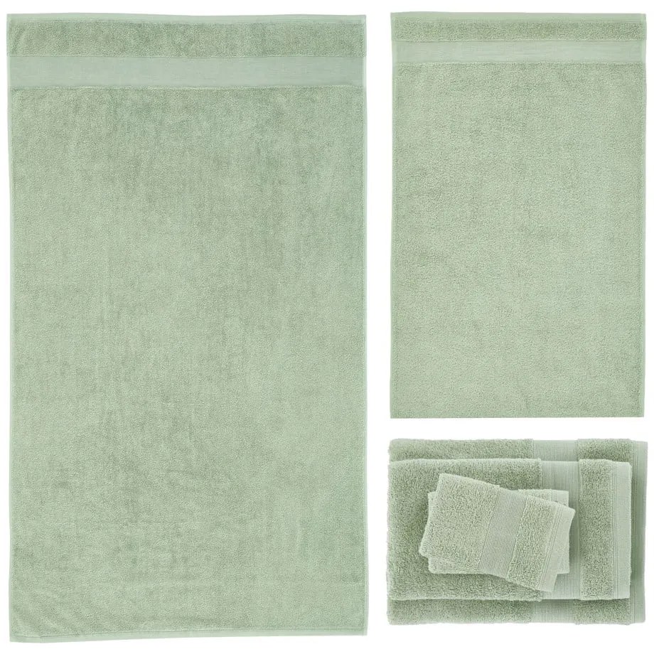 Zöld frottír pamut törölköző és fürdőlepedő készlet 6 db-os Anti-Bacterial – Catherine Lansfield