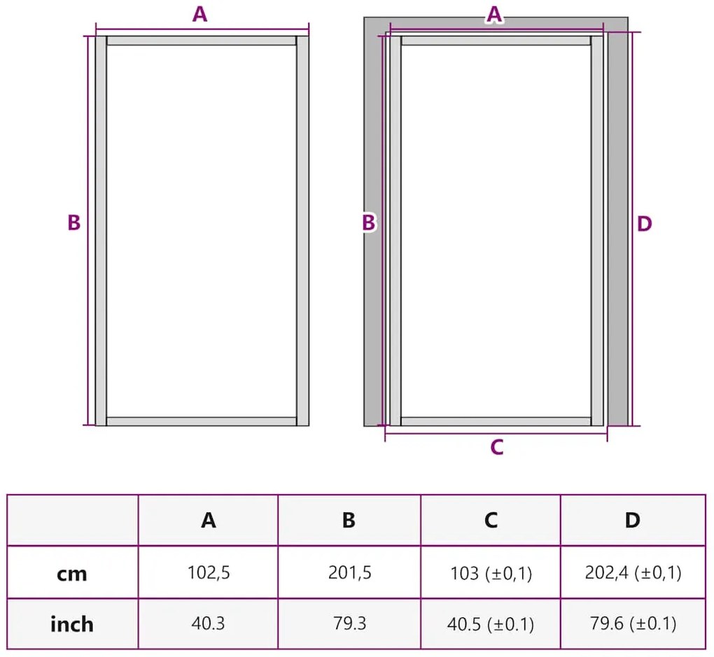 fehér matt üveg és alumínium beltéri ajtó 102,5 x 201,5 cm