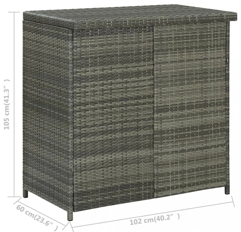 3 részes szürke polyrattan bárszett
