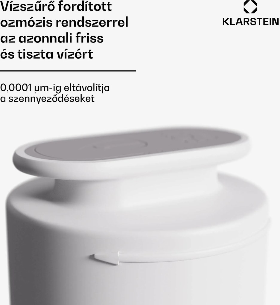 Klarstein VitalPour csereszűrő 75G, 99,99 %-ot eltávolít, CF + PPC + RO membrán