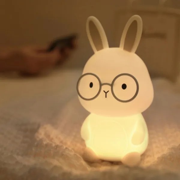 LED RGBW Dimmelhető gyermek érintős lámpa FLORKA LED/1W/5V USB 1200 mAh szürke