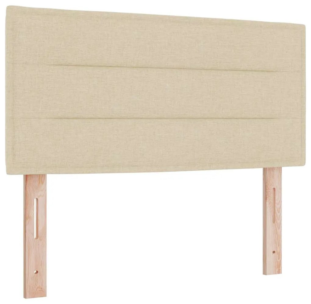Boxspring ágy matraccal matracmal Krém 80 x 200 cm szövet
