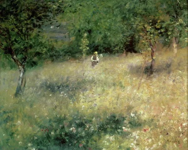 Reprodukció Spring at Chatou, c.1872-5, Pierre Auguste Renoir