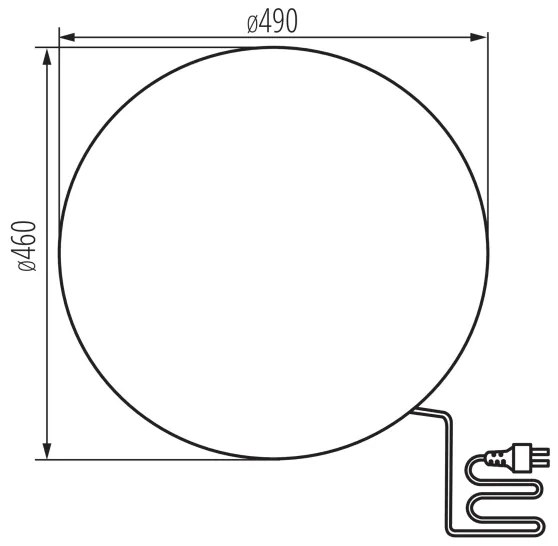 Kanlux 36592 - Kültéri lámpa STONO 1xE27/25W/230V, Ø 49 cm, IP65
