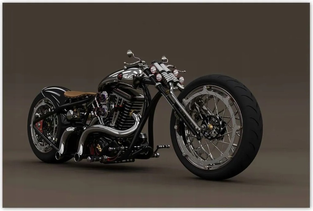 Poszterek 120x80 Chopper Motorkerékpár Motor
