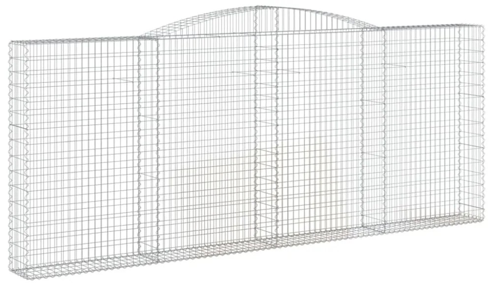 2 db íves horganyzott vas gabion kosár 400x30x160/180 cm