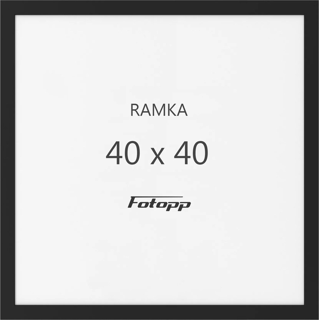 Négyzet alakú képkeret Fekete 40x40 négyzet