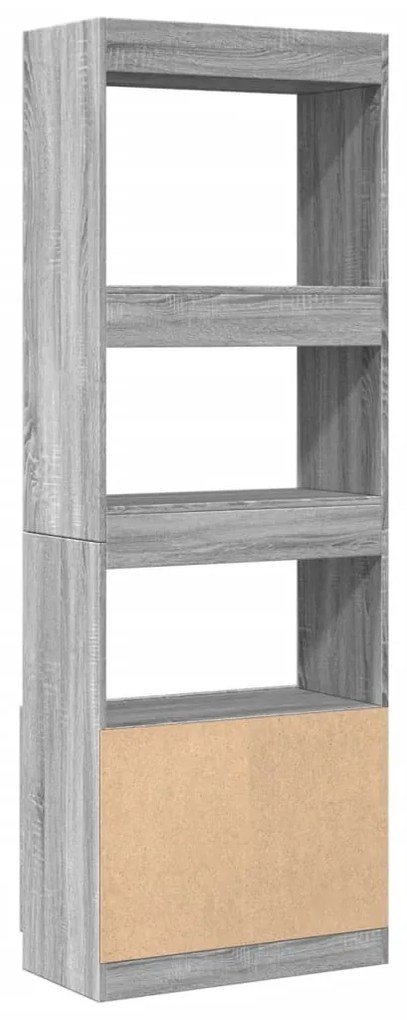 szürke sonoma szerelt fa magasszekrény 63 x 33 x 180 cm