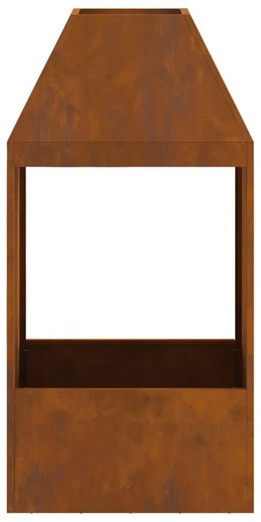 Tűzrakó Barna 50 x 50 x 100 cm Acél