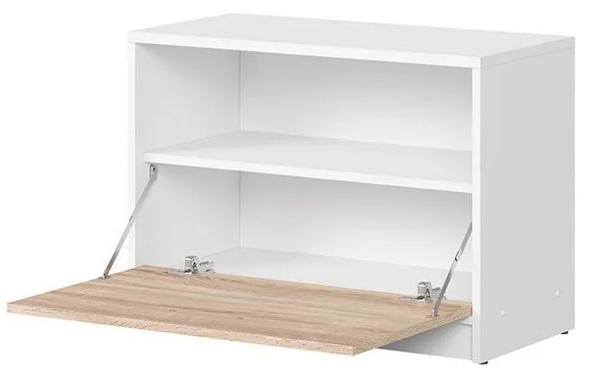Cipőtároló (cipősszekrény) Nepo Plus 31 (fehér + szonoma tölgy) . 1098412