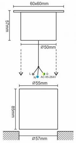 LED Kültéri taposólámpa LED/4W/85-264V IP67 4000K