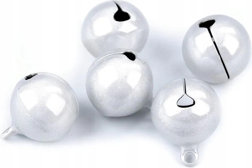 Fém csengettyű ezüst fényes 20mm 2db