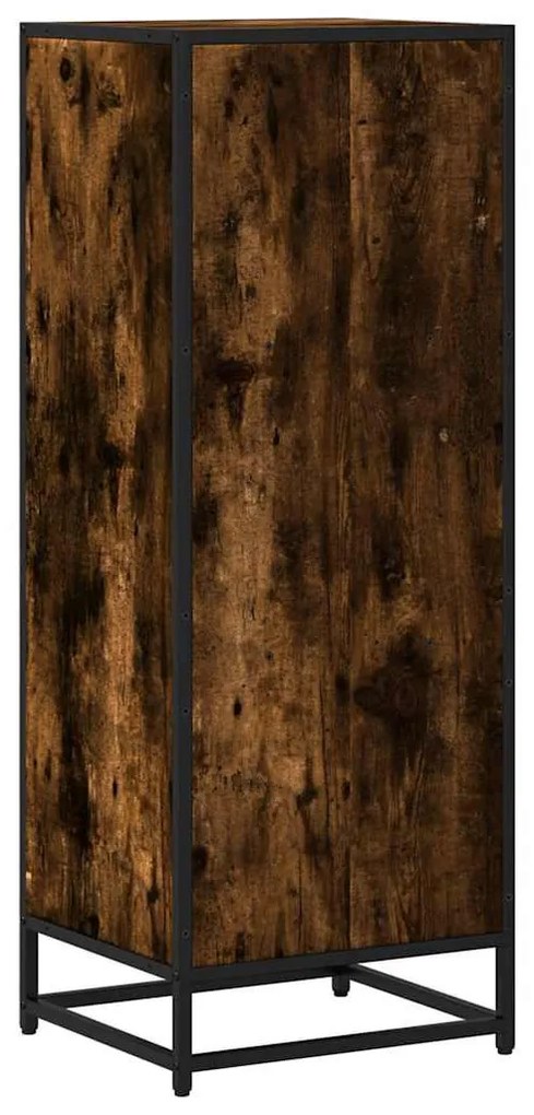 füstös tölgy színű szerelt fa könyvszekrény 40x35x107,5 cm