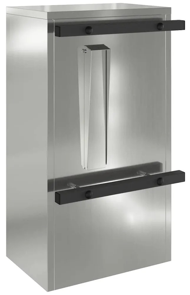 postaláda Fekete 30 x 23 x 55 cm Horganyzott acél