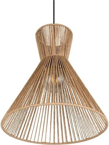 Natúr színű fém függőlámpa papír zsinór búrával ø 35 cm Rosalie – Reality