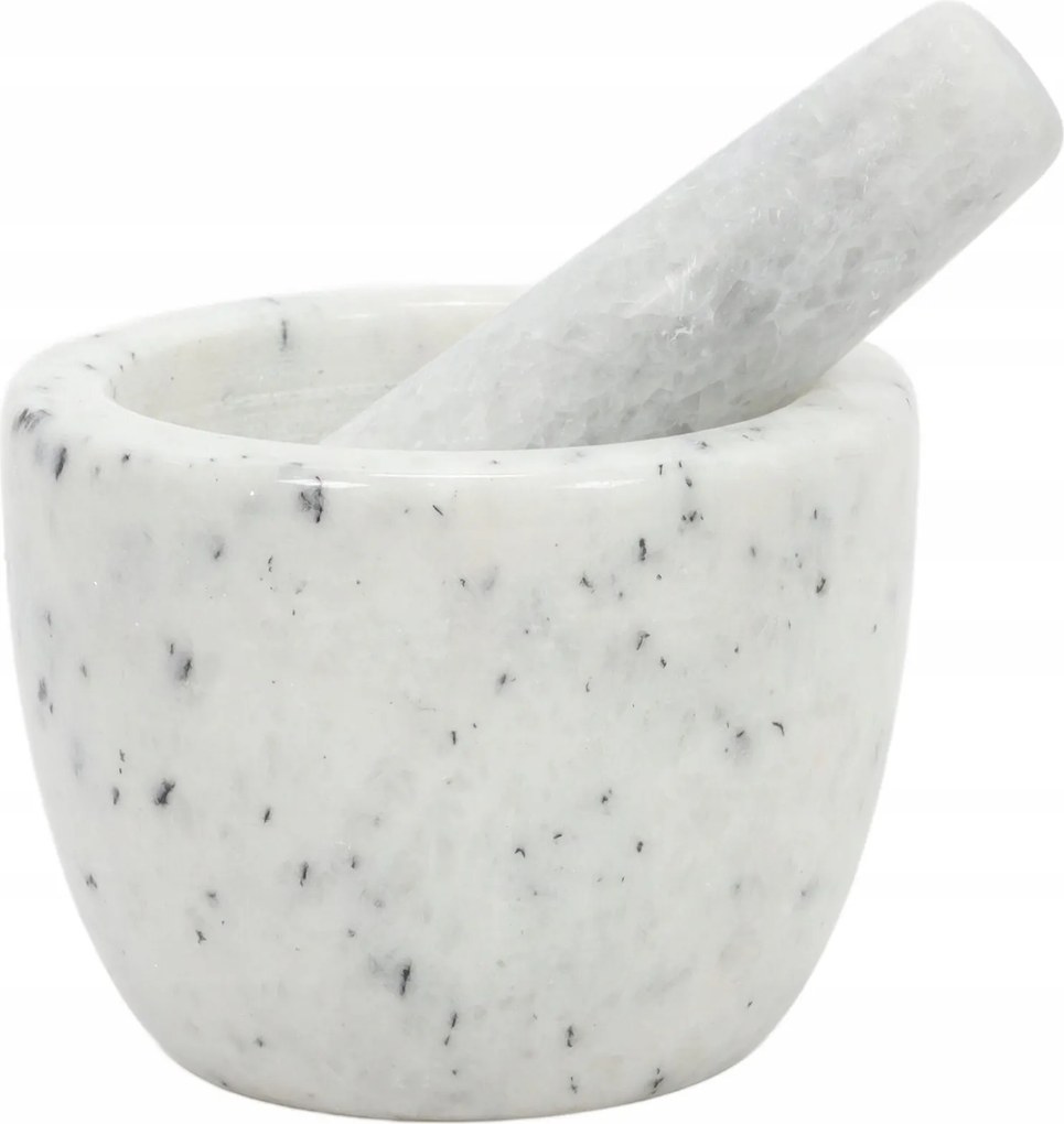 Kő Márvány Mozsár Ø 12 CM Fehér, Fűszerek És Gyógynövények Őrlésére