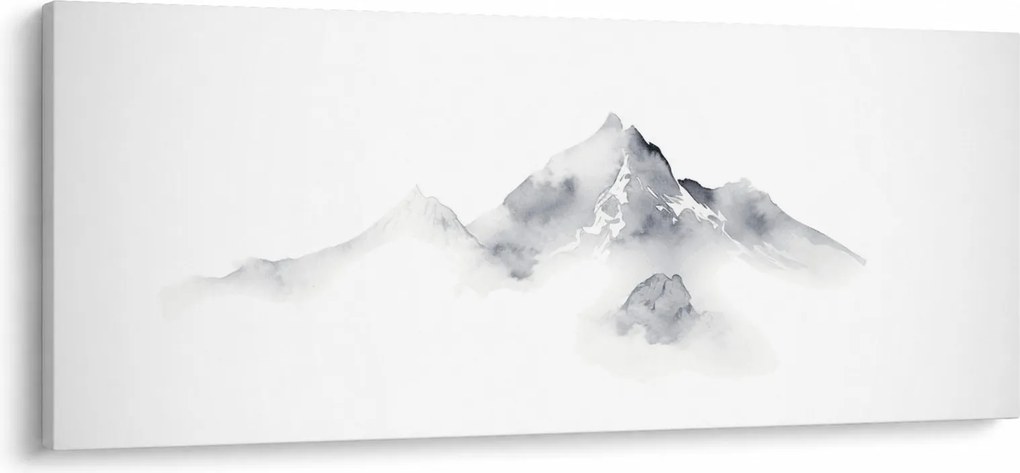 Kép - Tinta festmény hegyek (120x50 cm)
