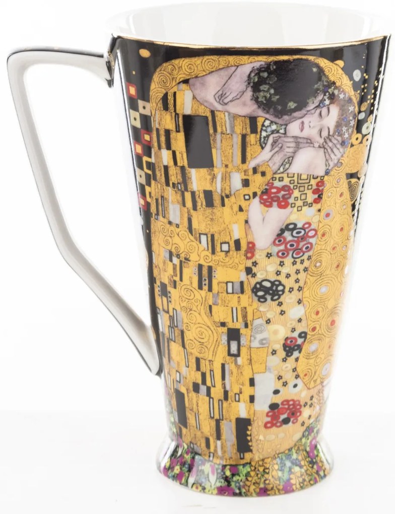 Porcelán bögre többszínű 15,5x13x9,5cm Klimt: A csók