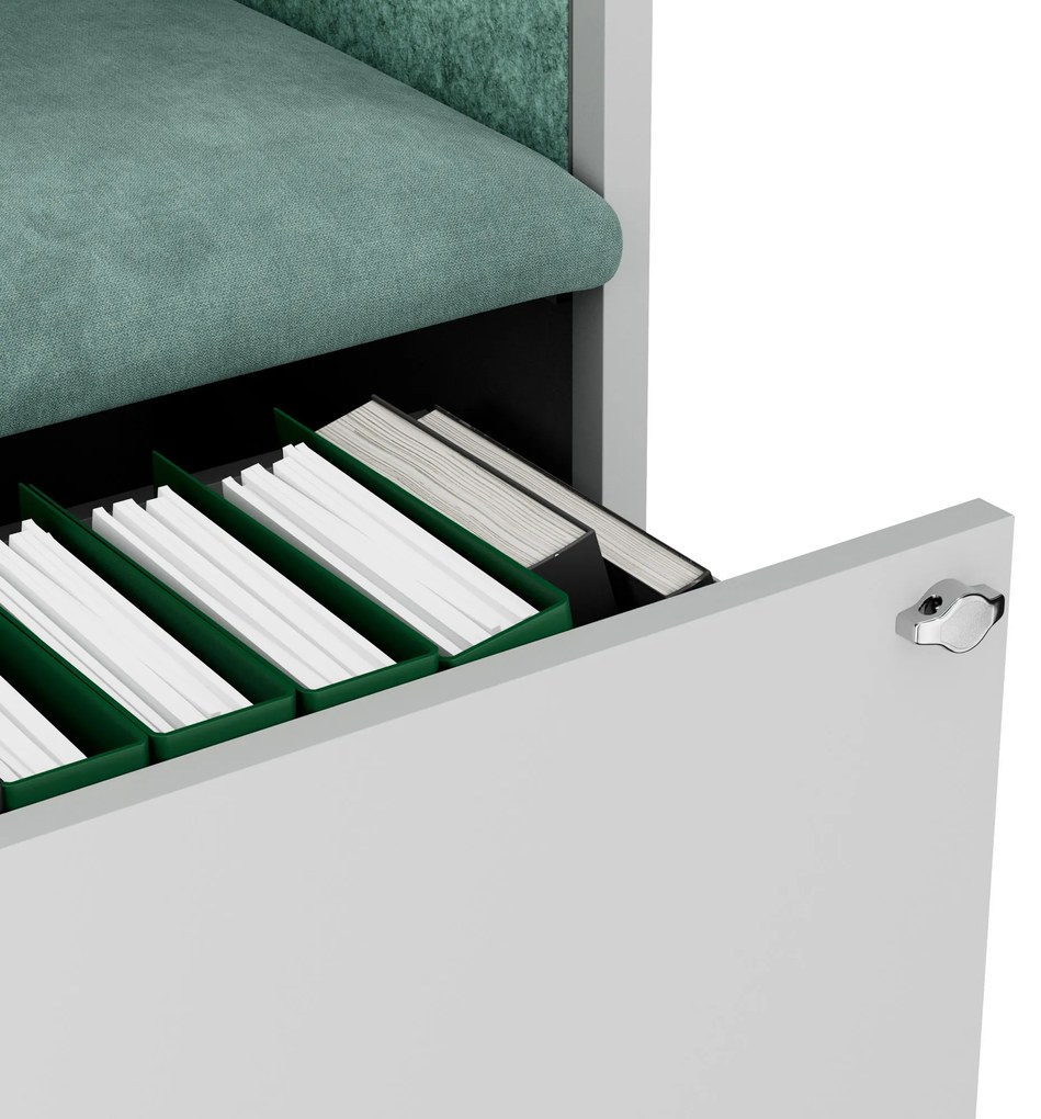 Sally 1150mm korpus Szary - siedzisko Zielony