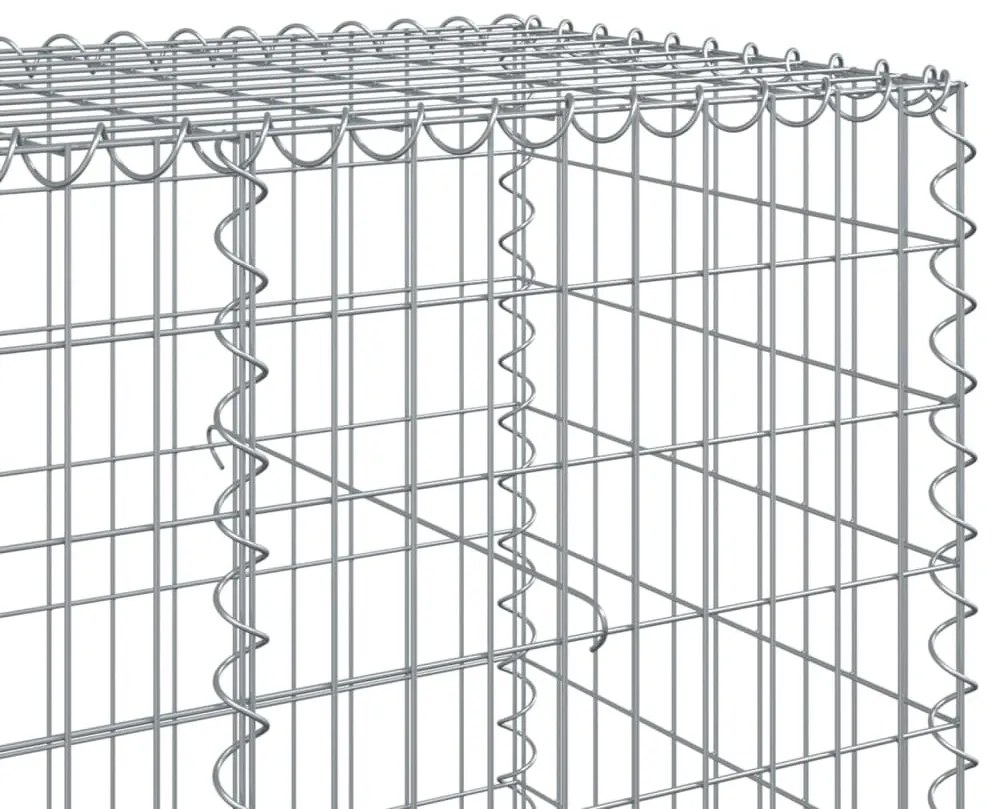 horganyzott vas gabion kosár fedéllel 550 x 100 x 100 cm