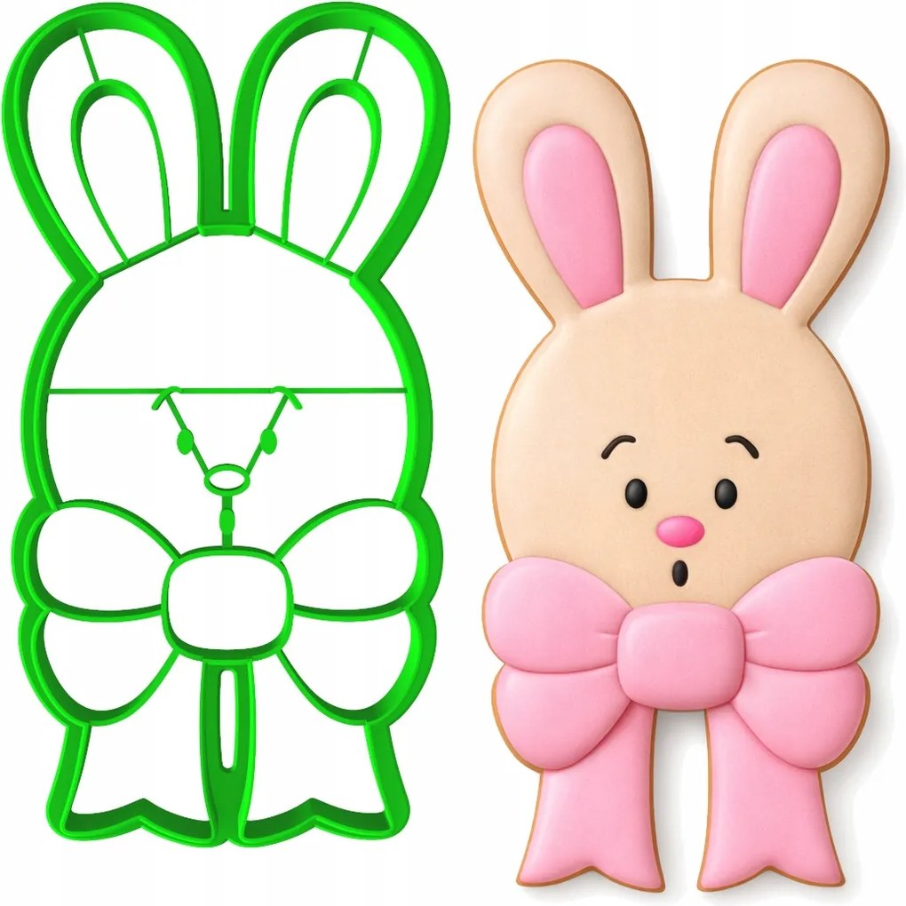 Húsvéti Forma Mézeskalács lyukasztó Húsvéti Nyuszi 12cm