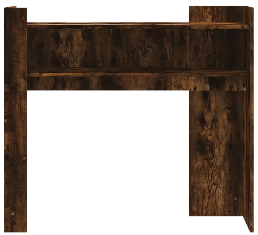 füstös tölgy színű szerelt fa tálalóasztal 100x35x90 cm