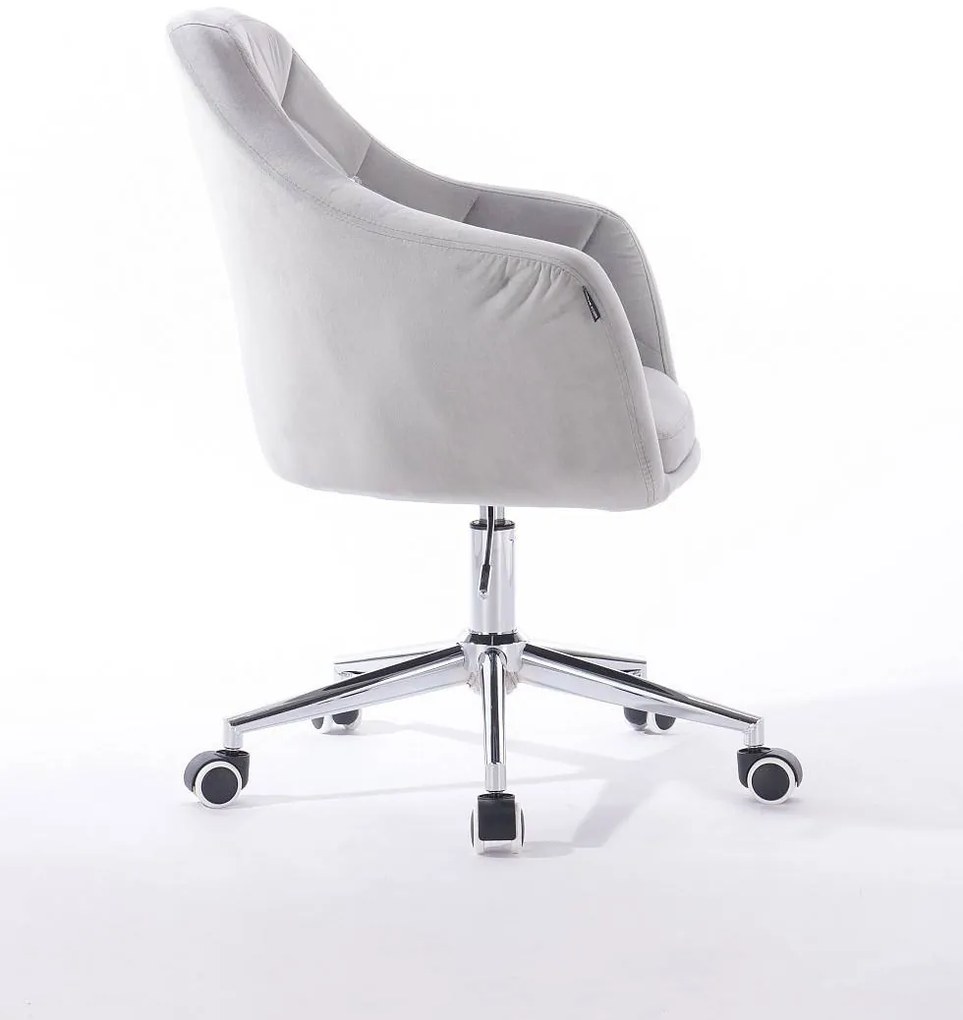 HR830K Acél Modern Velúr Szék Krómozott lábbal