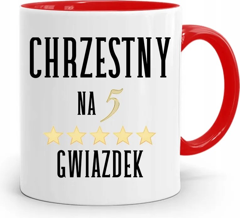 Keresztelő Bögre Piros Ajándék fényképes nyomtatással