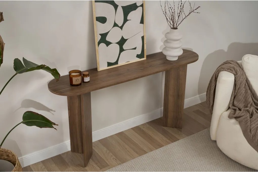 Konzolasztal, dió 150x35x75 cm