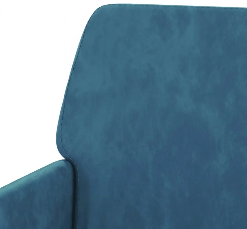 kék bársonypad 108x79x79 cm