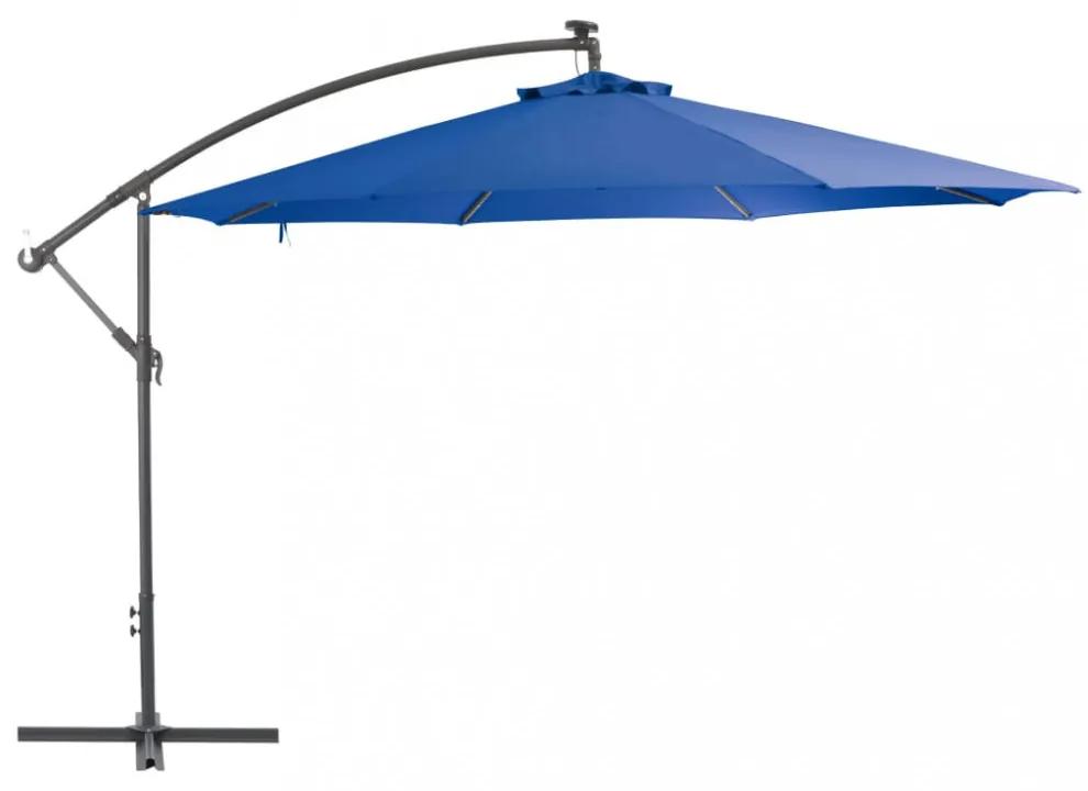 Kék konzolos napernyő alumíniumrúddal 350 cm