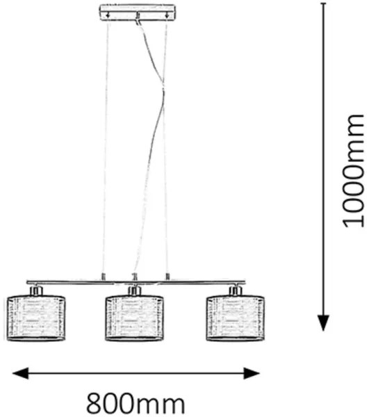 Rabalux 2630 - Függeszték ANASTASIA 3xE27/60W