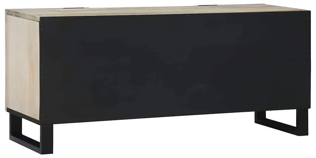 TV szekrény Fehér 160 x 30 x 30.5 cm tömör mangófa